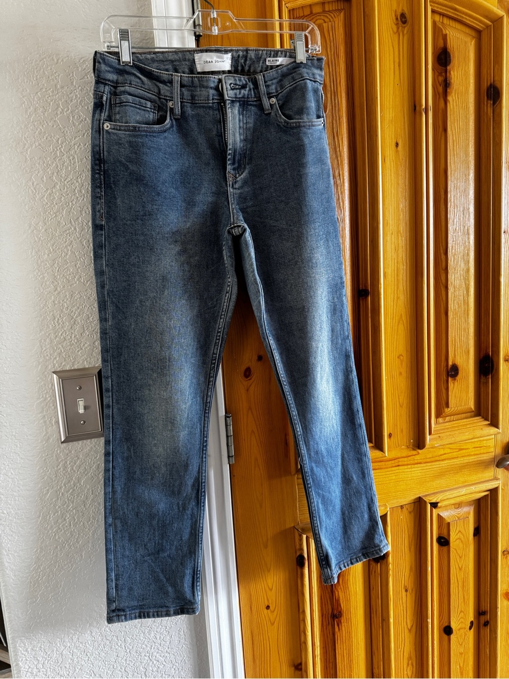 Dear John womens Blaire Straight Jeans in Medium Blue Wash
